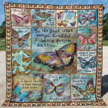 litzzy Butterfly I Feel Good Fleece Blanket Christmas Gift Dhc04011164Dd Quilt Blanket   