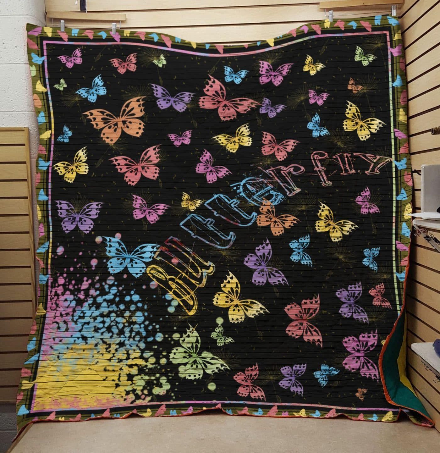 litzzy Butterfly Live Like Butterfly Fleece Blanket Christmas Gift Dhc04011193Dd Quilt Blanket   