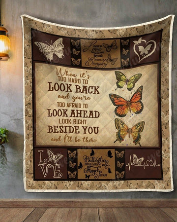 litzzy Butterfly Love Heaven Fleece Blanket Christmas Gift Dhc04011678Dd Quilt Blanket   