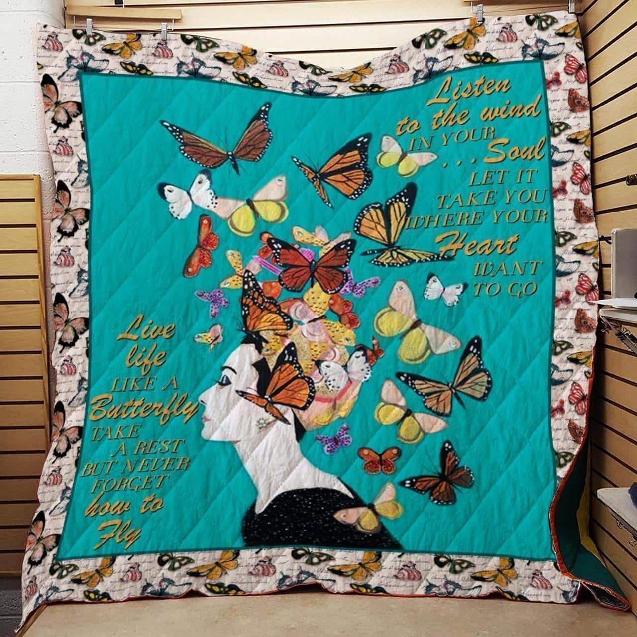 litzzy Butterfly Lucid Dream Fleece Blanket Christmas Gift Dhc04011153Dd Quilt Blanket   