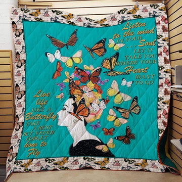 litzzy Butterfly Lucid Dream Fleece Blanket Christmas Gift Dhc04011153Dd Quilt Blanket   