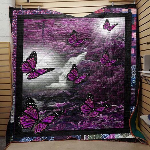 litzzy Butterfly Secret Garden Bl Fleece Blanket Christmas Gift Dhc04011173Dd Quilt Blanket   