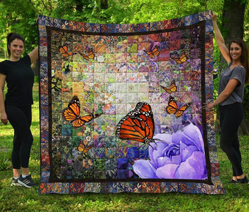 litzzy Butterfly So Hot Fleece Blanket Christmas Gift Dhc04011172Dd Quilt Blanket   