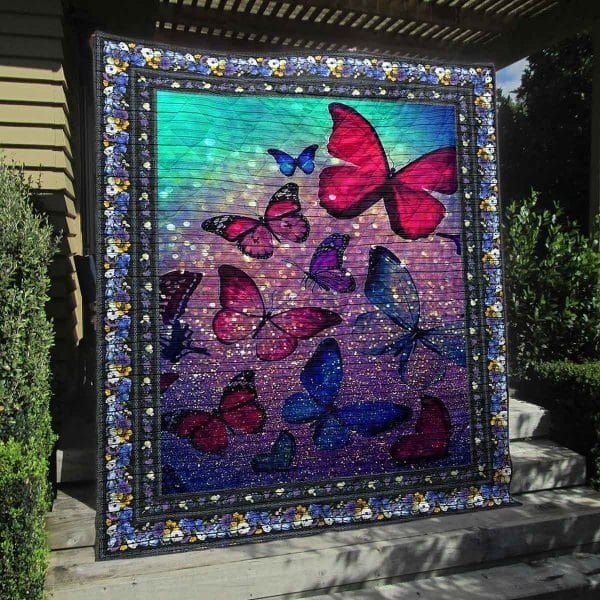 litzzy Butterfly Twinkle Fleece Blanket Christmas Gift Dhc04011155Dd Quilt Blanket   