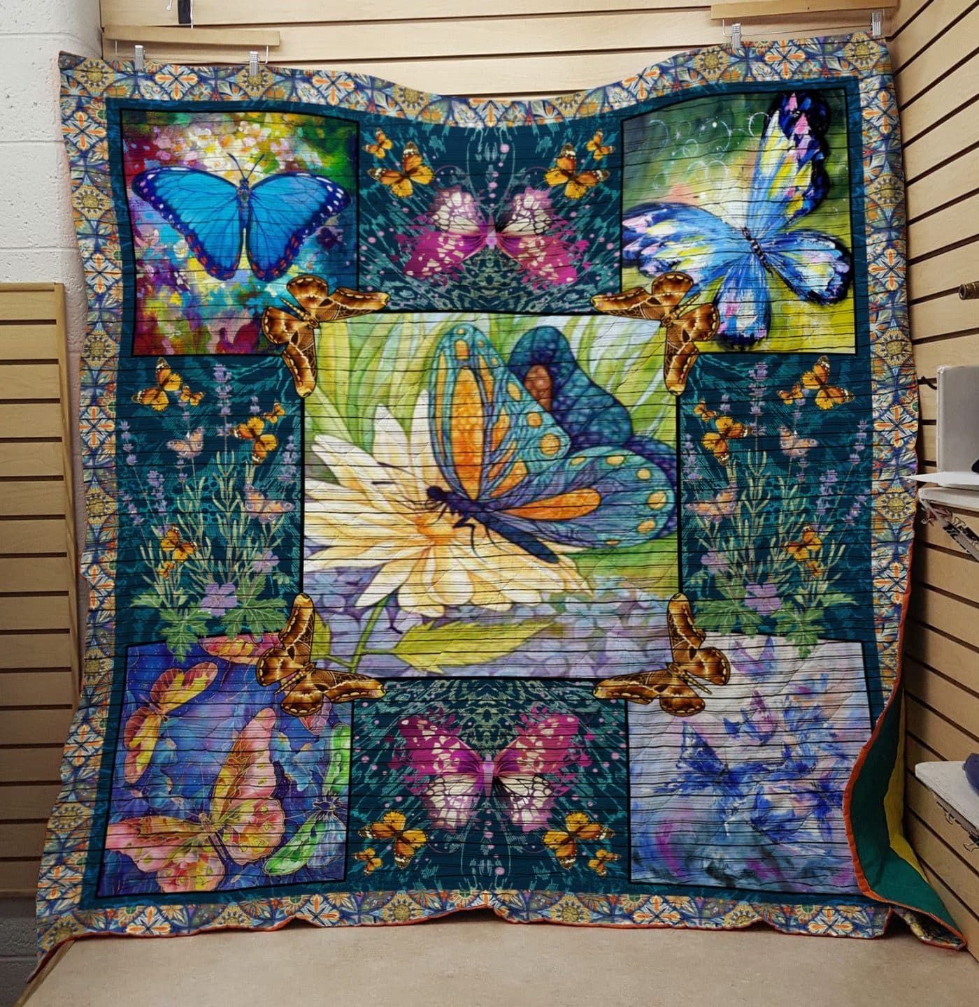litzzy Butterfly With Color Butterfly Fleece Blanket Christmas Gift Dhc04011194Dd Quilt Blanket   