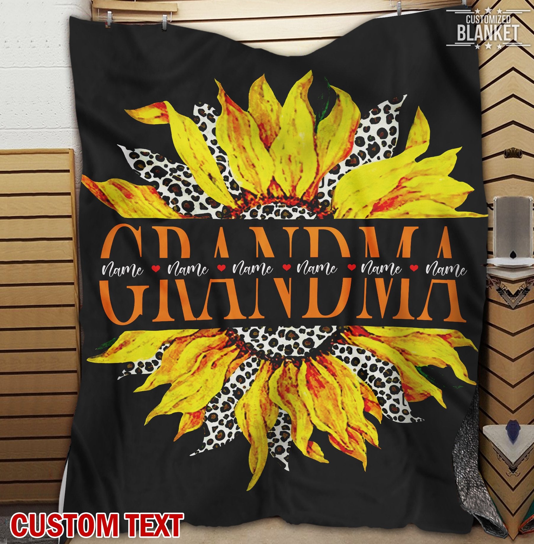 litzzy Personalized Sunflower Grandma Fleece Blanket - Tlty0212201 Quilt Blanket 50x60  