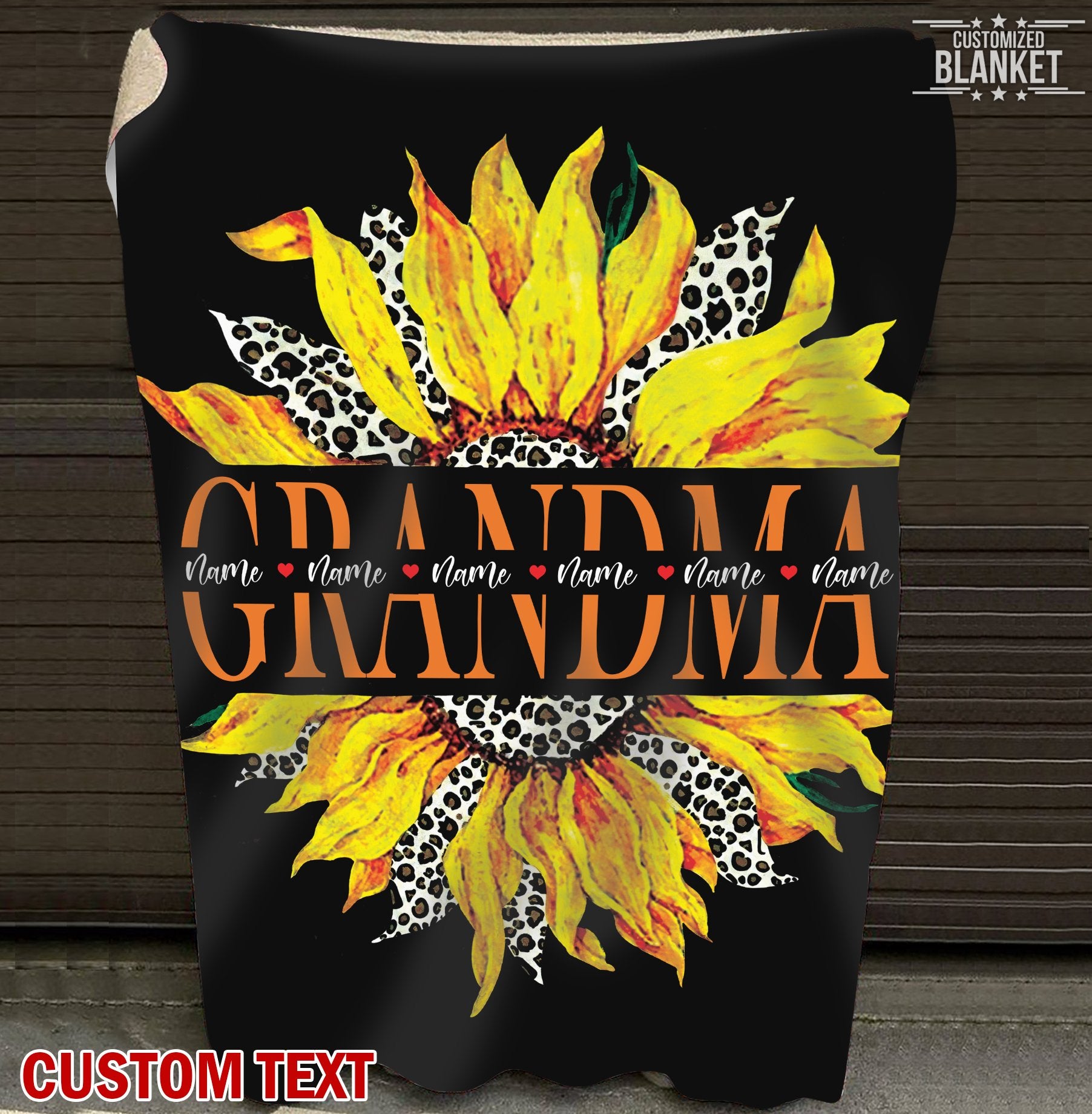 litzzy Personalized Sunflower Grandma Fleece Blanket - Tlty0212201 Quilt Blanket 60x80  