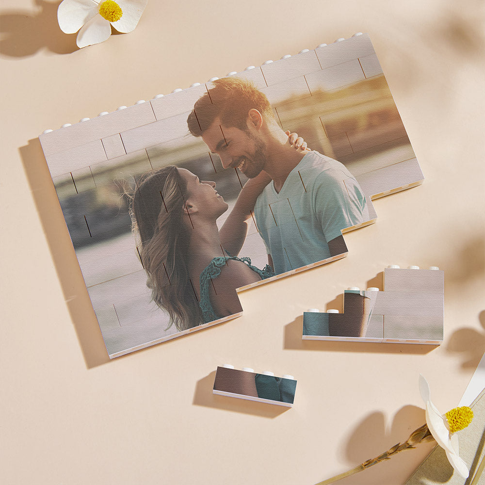 litzzy Personalized Building Brick Custom Horizontal Photo Block Building Brick Photo   