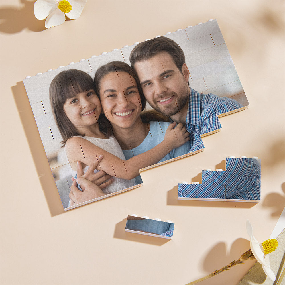 litzzy Personalized Building Brick Custom Horizontal Photo Block Building Brick Photo Single Sided Photo 18*13cm=7.1*5.1inch 