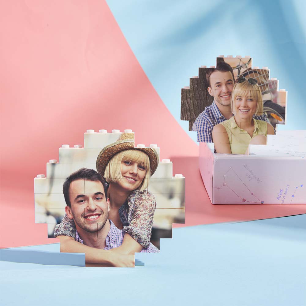 litzzy Custom Music Code Building Block Personalized Photo Brick Puzzles Building Brick Photo Double Sided Photo 9*9cm=3.54*3.54in 