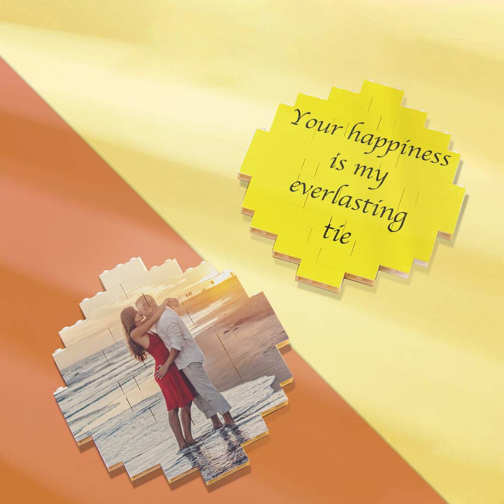 litzzy Custom Music Code Building Block Personalized Photo Brick Puzzles Building Brick Photo Photo & Text 12.1*12.7cm=4.76*5in 