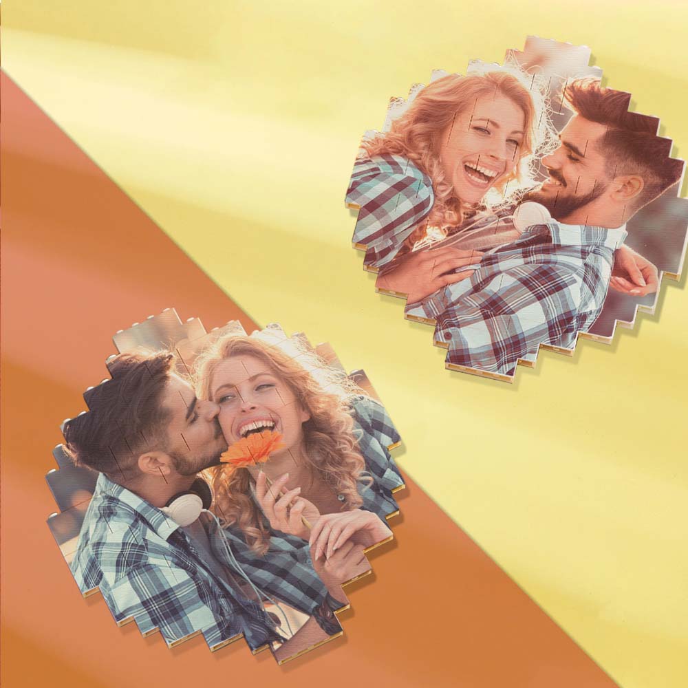 litzzy Custom Music Code Building Block Personalized Photo Brick Puzzles Building Brick Photo Double Sided Photo 16.1*17.6cm=6.34*6.93in 