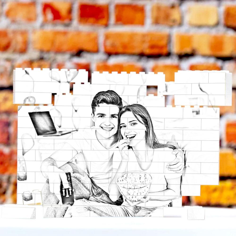 litzzy Personalised Engraved Effect Photo Building Blocks For Lovers Building Brick Photo   