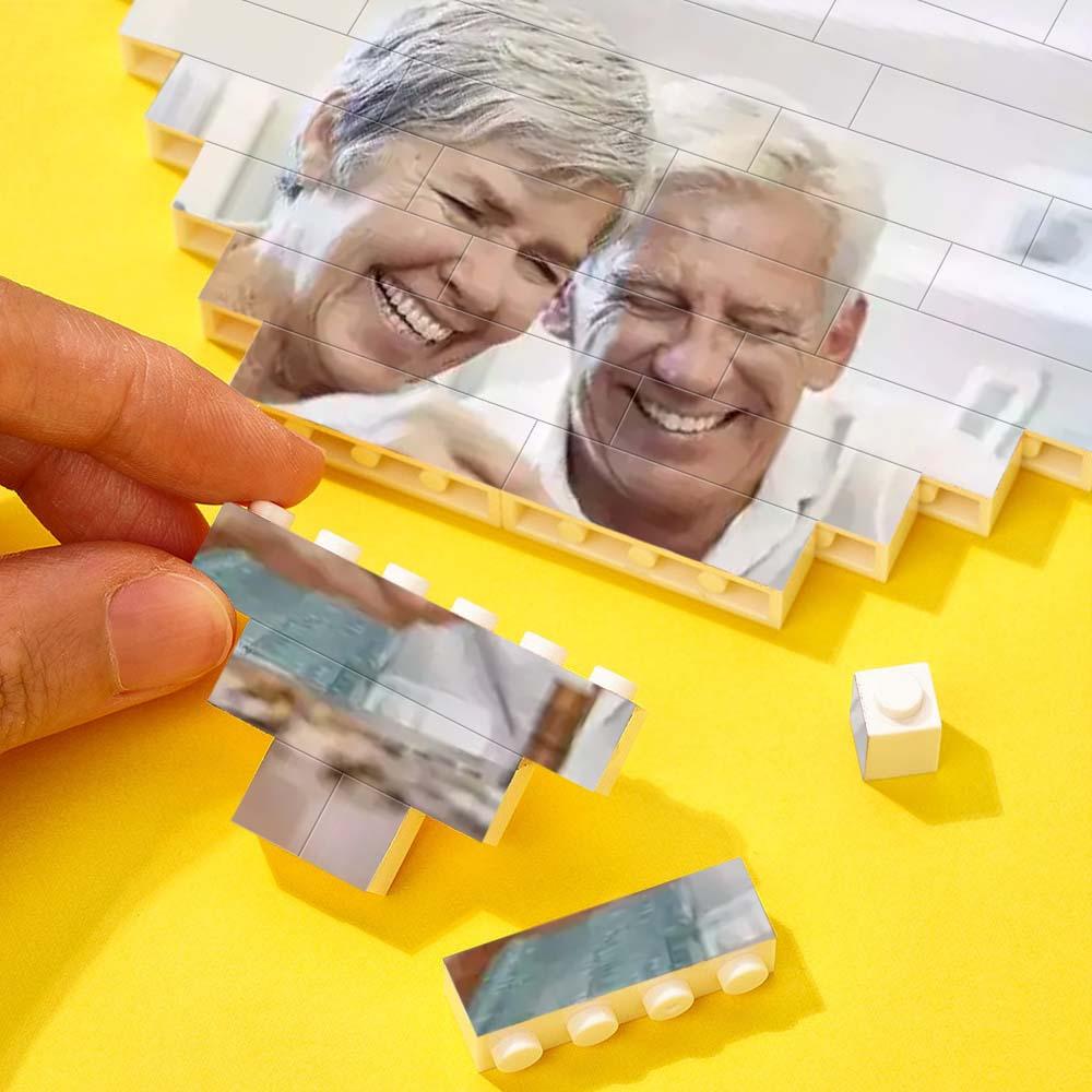 litzzy Custom Building Brick Puzzle Personalized Heart Shaped Photo Block Building Brick Photo   