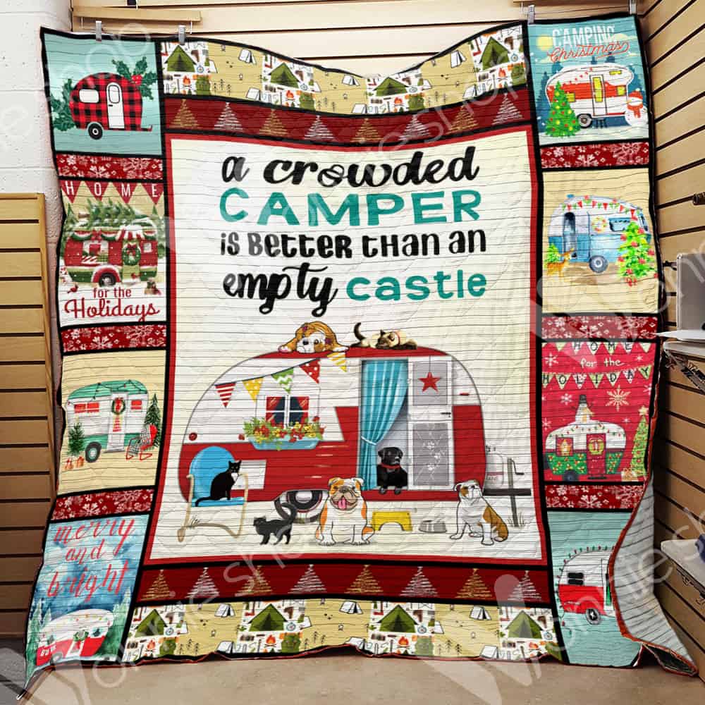 litzzy Camping Christmas CL15100069MDQ Fleece Blanket Quilt Blanket   
