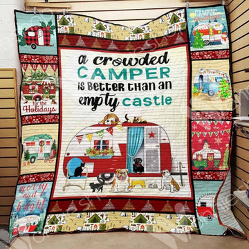 litzzy Camping Christmas DHC15100069MDQ Fleece Blanket Quilt Blanket   