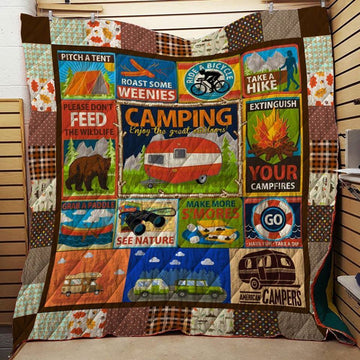 litzzy Camping Dont Waste Your Youth Fleece Blanket Christmas Christmas Gifts Merry Christmas Holiday Gifts Gift Dhc03011756Dd Quilt Blanket   