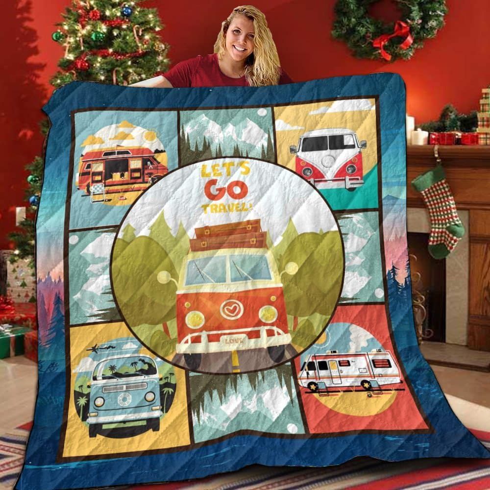 litzzy Camping Keep Going Fleece Blanket Christmas Christmas Gifts Merry Christmas Holiday Gifts Gift Dhc03011234Dd Quilt Blanket   