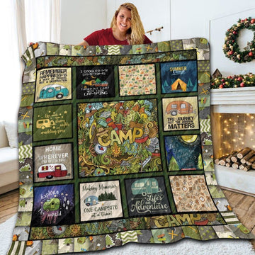 litzzy Camping T316 Cam 1112 Fleece Blanket Christmas Christmas Gifts Merry Christmas Holiday Gifts Gift Dhc03011688Dd Quilt Blanket   