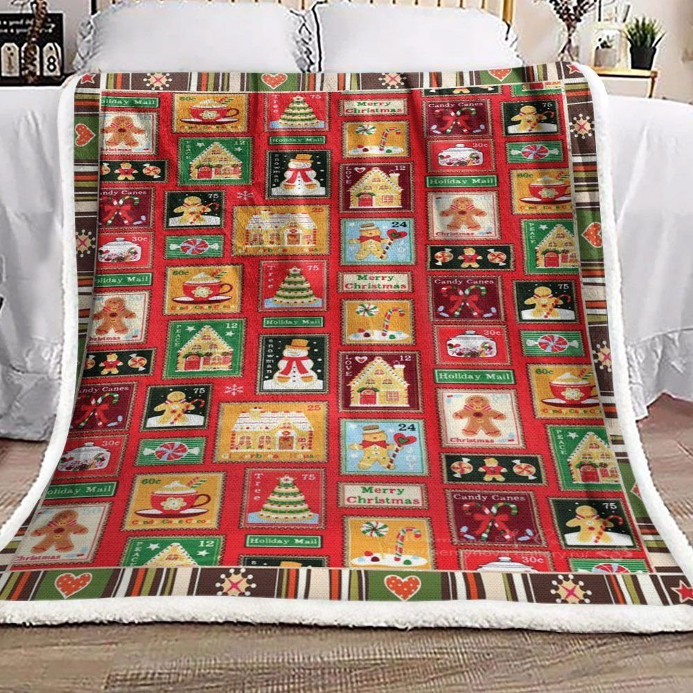 litzzy Candy Heart Snowman Christmas GS-CL-LD2906 Sherpa Fleece Blanket Sherpa Fleece Blanket   