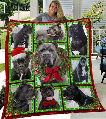 litzzy Cane Corso Cane Corso Christmas Fleece Blanket Christmas Christmas Gifts Merry Christmas Holiday Gifts Gift Dhc03011331Dd Quilt Blanket   