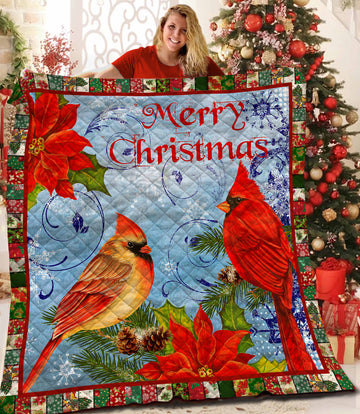 litzzy Cardinal B171006 Fleece Blanket Quilt Blanket   