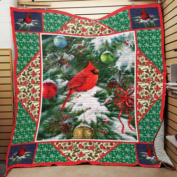 litzzy Cardinal Bird Christmas CLA06120820Q Fleece Blanket Quilt Blanket   
