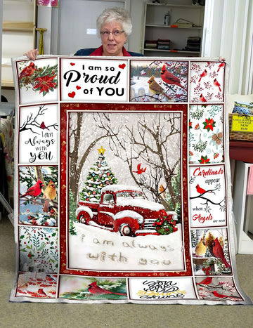litzzy Cardinal Christmas Bird DPC161102 Fleece Blanket Quilt Blanket   
