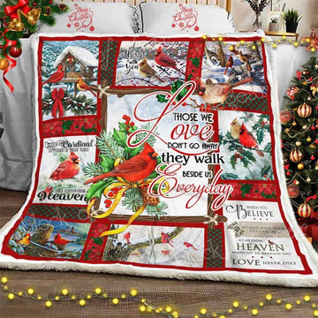 litzzy Cardinal Christmas CL11100034MDF Sherpa Fleece Blanket Sherpa Fleece Blanket   