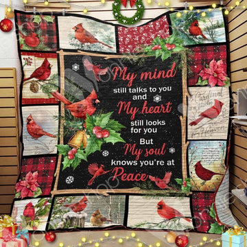 litzzy Cardinal Christmas CL15100075MDQ Fleece Blanket Quilt Blanket   