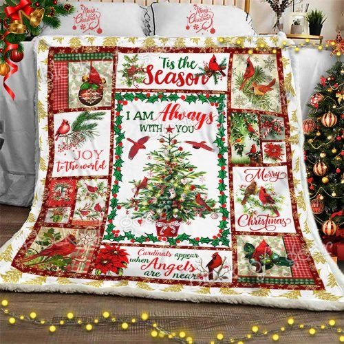 litzzy Cardinal Christmas CL30100046MDF Sherpa Fleece Blanket Sherpa Fleece Blanket   