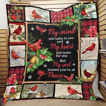 litzzy Cardinal Christmas CLA0412698Q Fleece Blanket Quilt Blanket   