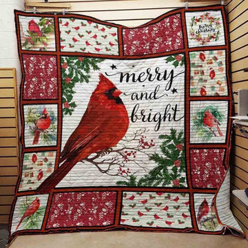 litzzy Cardinal Christmas CLA0611130Q Fleece Blanket Quilt Blanket   