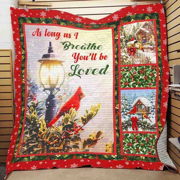 litzzy Cardinal Christmas CLA06120819Q Fleece Blanket Quilt Blanket   