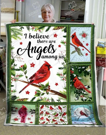 litzzy Cardinal Christmas DAC111104 Fleece Blanket Sherpa Fleece Blanket   