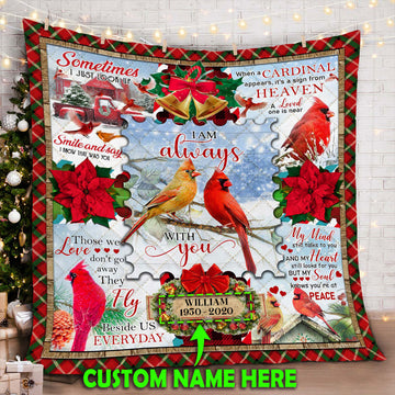 litzzy Cardinal Christmas DAC171109 Fleece Blanket Quilt Blanket   