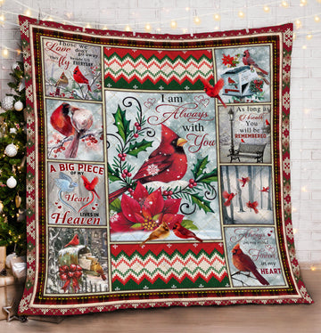 litzzy Cardinal Christmas DAC171194 Fleece Blanket Quilt Blanket   