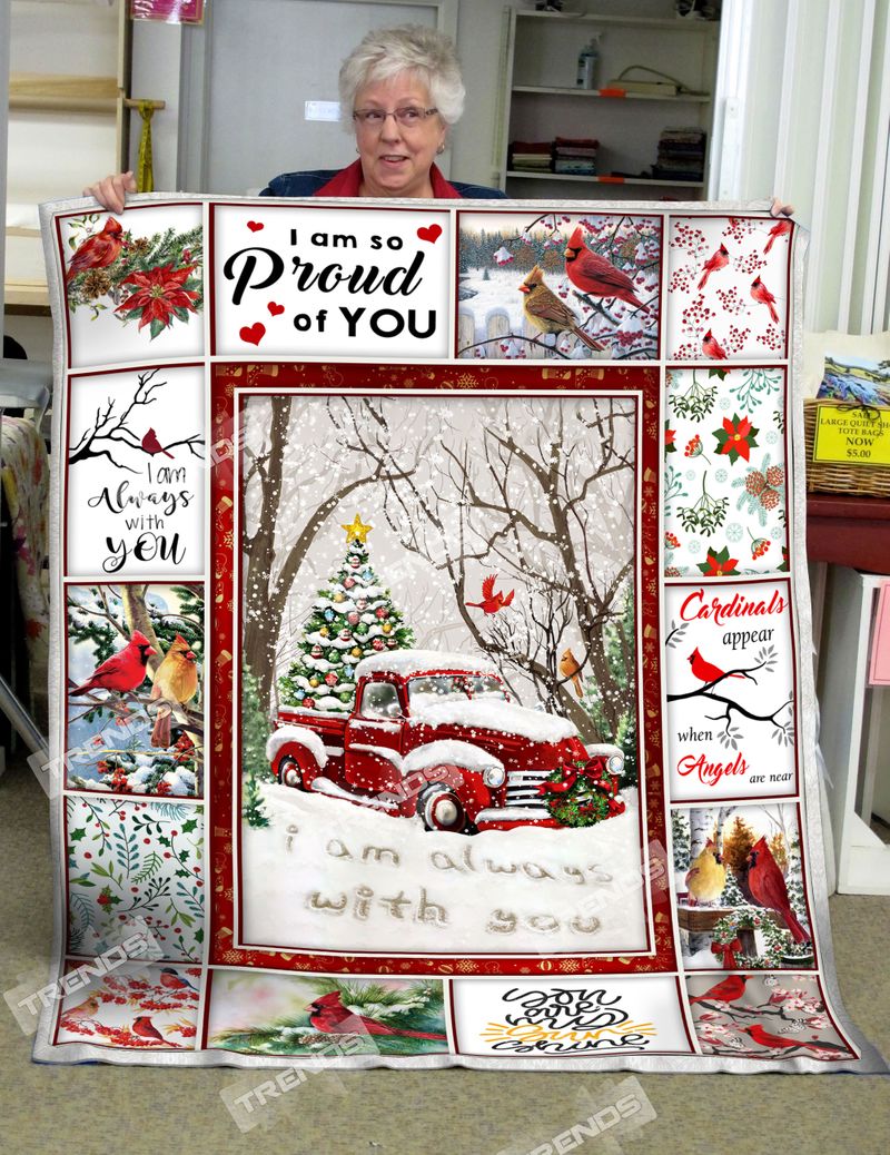 litzzy Cardinal Christmas DAC241001 Fleece Blanket Quilt Blanket   