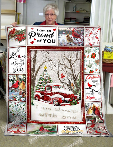 litzzy Cardinal Christmas DAC241001 Fleece Blanket Quilt Blanket   