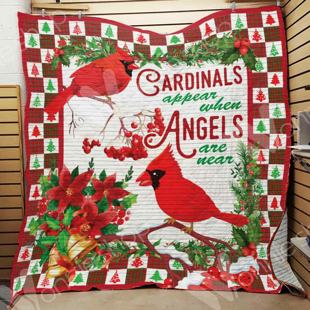 litzzy Cardinal Christmas DD1809237CL Fleece Blanket Quilt Blanket   