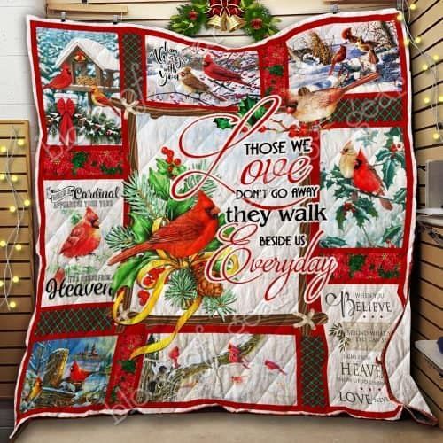 litzzy Cardinal Christmas DHC14100059MDQ Fleece Blanket Quilt Blanket   