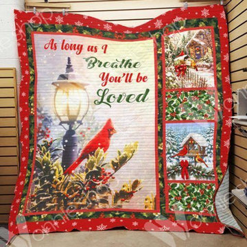 litzzy Cardinal Christmas DHC15100073MDQ Fleece Blanket Quilt Blanket   