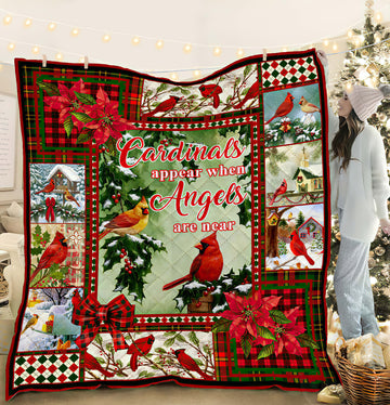 litzzy Cardinal Christmas DPC121101 Fleece Blanket Quilt Blanket   