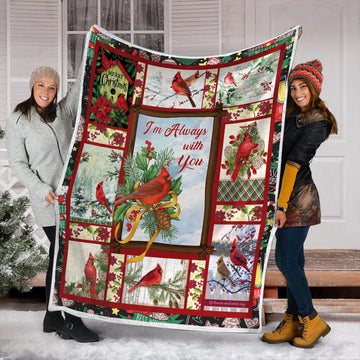 litzzy Cardinal Christmas DTH141102HD Fleece Blanket Sherpa Fleece Blanket   