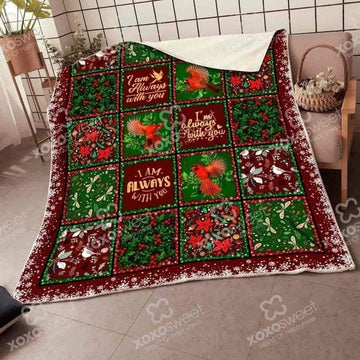 litzzy Cardinal Christmas GS-CL-LD2906 Sherpa Fleece Blanket Sherpa Fleece Blanket   