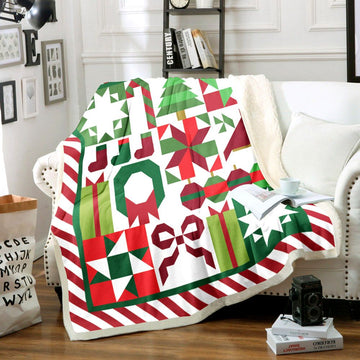 litzzy Cardinal Christmas HM2011025TT Sherpa Fleece Blanket Sherpa Fleece Blanket   