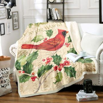 litzzy Cardinal Christmas NN1910018TT Sherpa Fleece Sherpa Fleece Blanket   