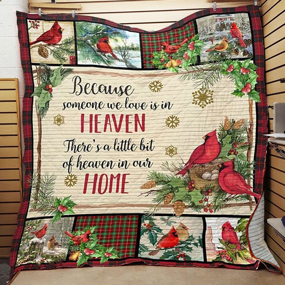 litzzy Cardinal Christmas Fleece Blanket ABC07112240 Quilt Blanket   