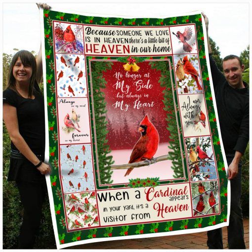 litzzy Cardinal Christmasalways In My Heart CL18110033MDF Sherpa Fleece Blanket Sherpa Fleece Blanket   