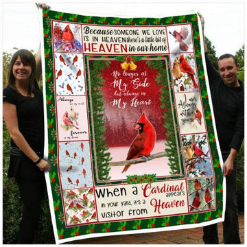 litzzy Cardinal Christmasalways In My Heart CL18110033MDF Sherpa Fleece Blanket Sherpa Fleece Blanket   